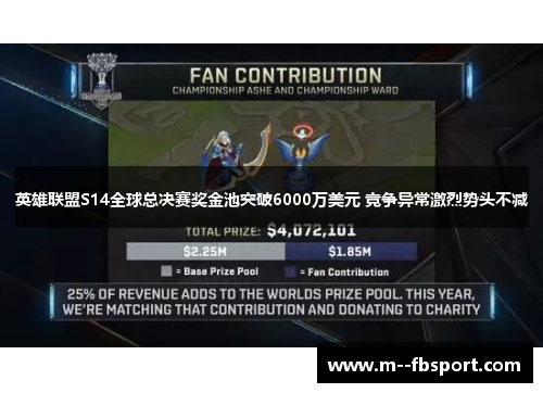 英雄联盟S14全球总决赛奖金池突破6000万美元 竞争异常激烈势头不减 英雄联盟S14全球总决赛奖金池突破6000万美元 竞争异常激烈势头不减